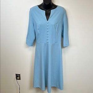 Dresstells Light Blue Button-Front Dress Feminine XL NWT